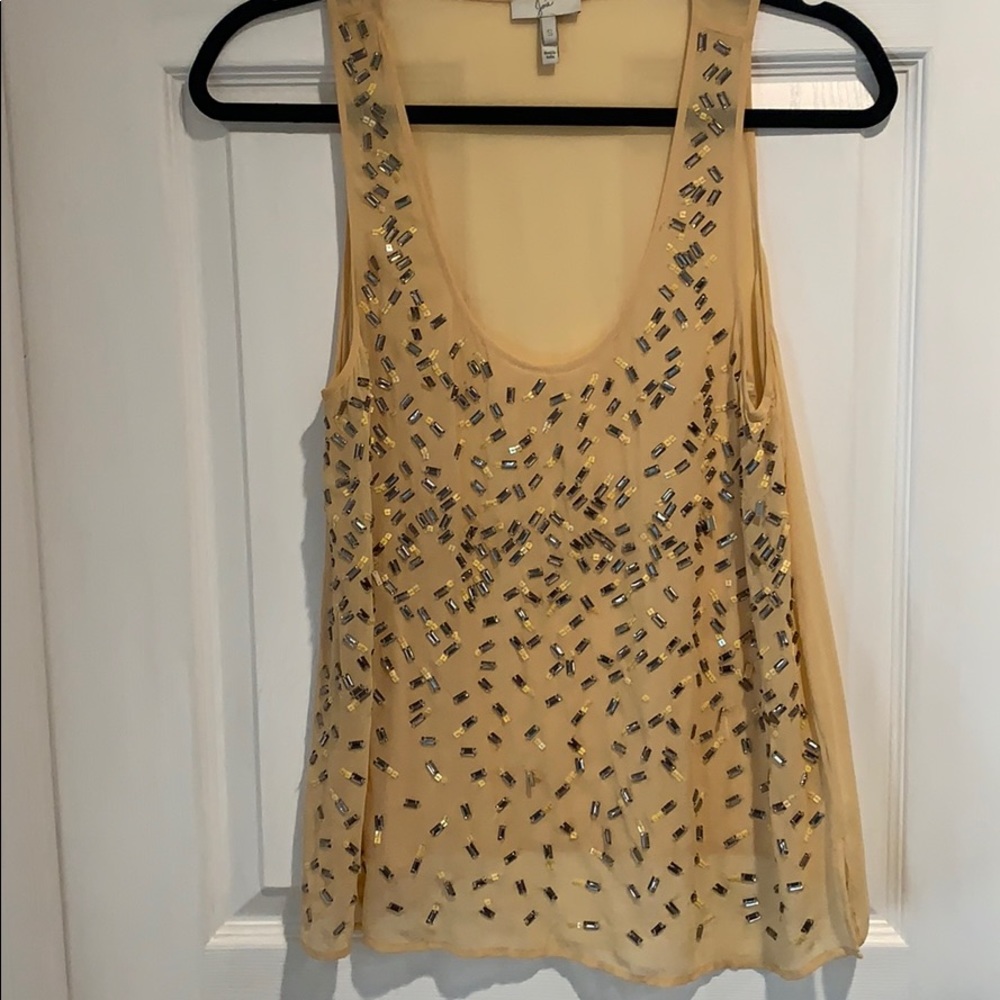 Silk sleeveless top